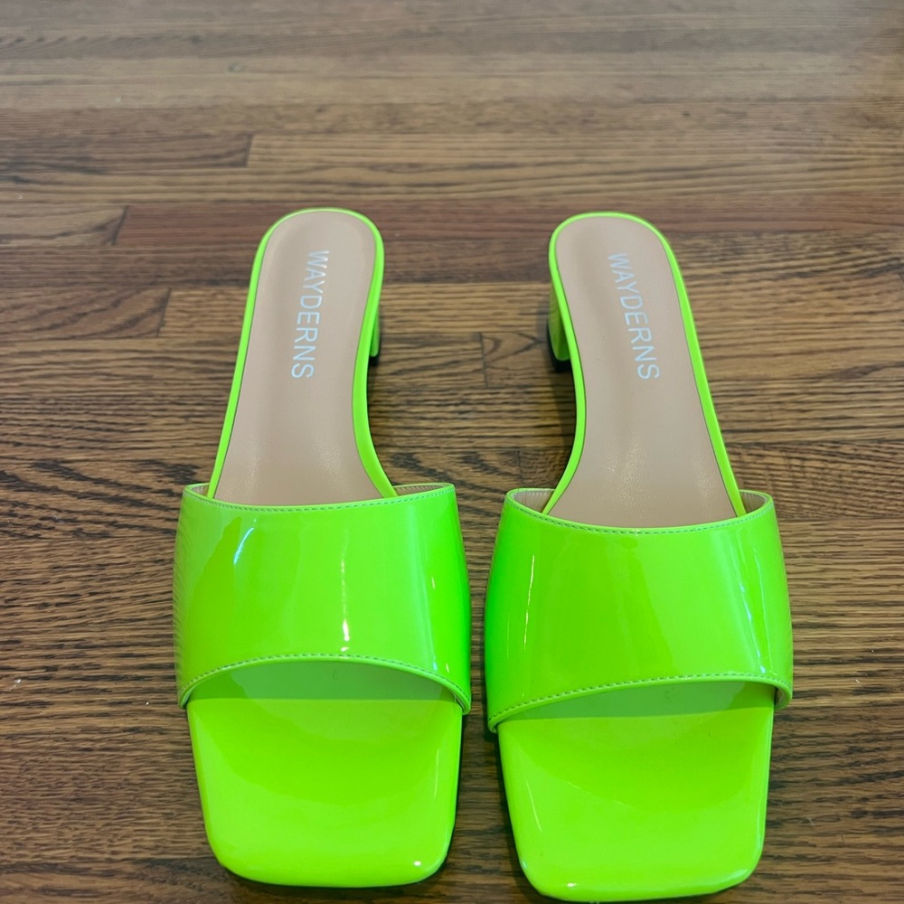 Lime Green Mules - brand new never worn!